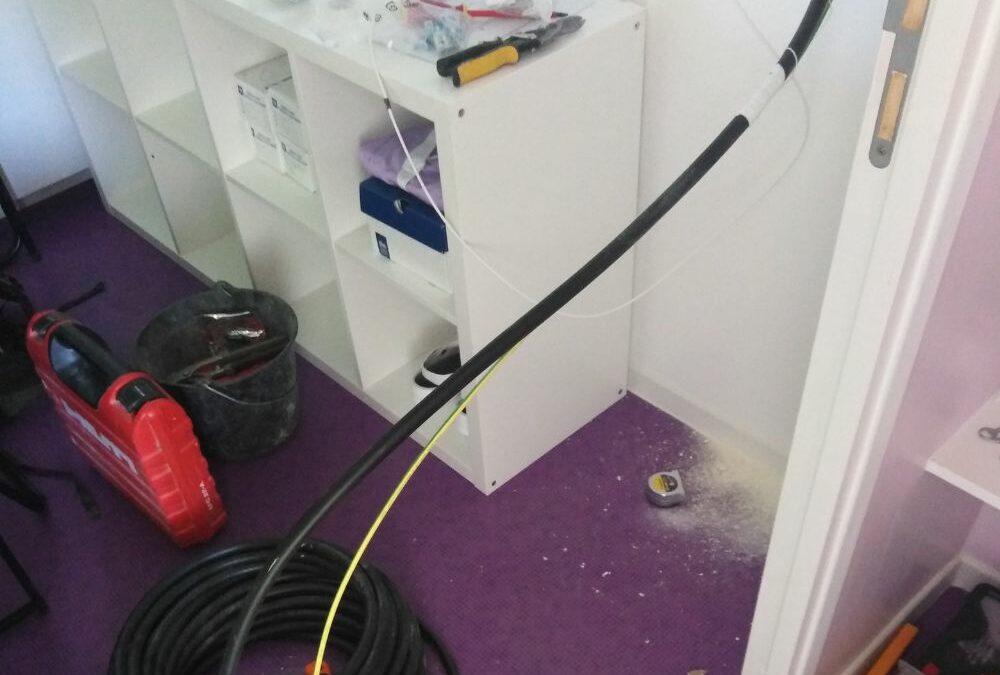 Installation d’un cable dans une crèche à Cugnaux
